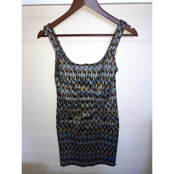 ZARA Mod 60's Mini Jumper Dress w Pockets Size Small S - Picture 2 of 9